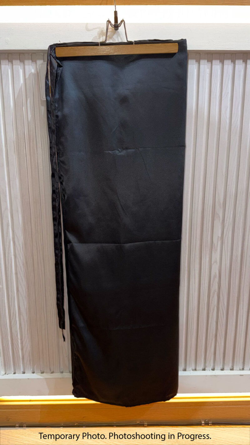 Hisana  Fixed-Base Wrap Skirt in Ink Black