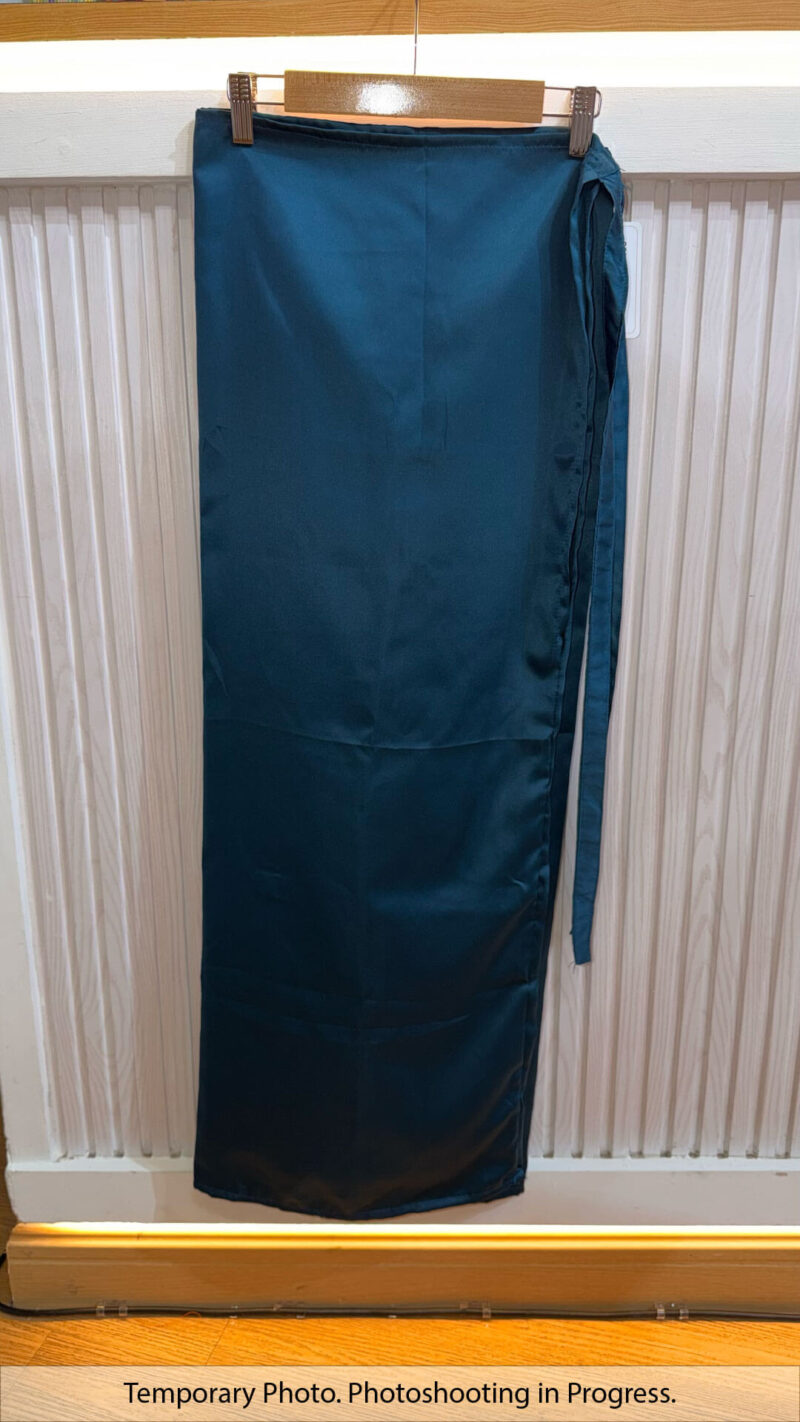 Hisana Fixed-Base Wrap Skirt in Pine Teal