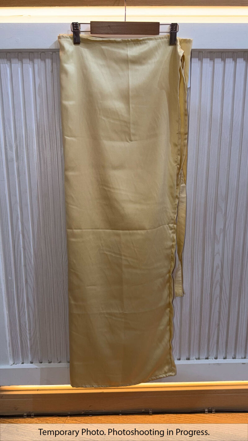 Hisana Fixed-Base Wrap Skirt in Soft Peach