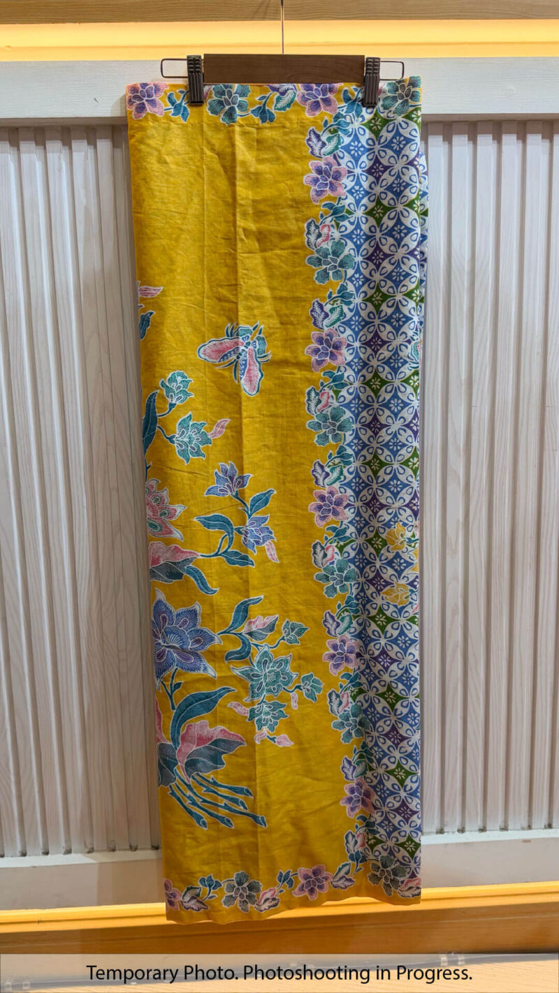 Leia Self-Tie Wrap Skirt Amber Flame and Dusty Grey