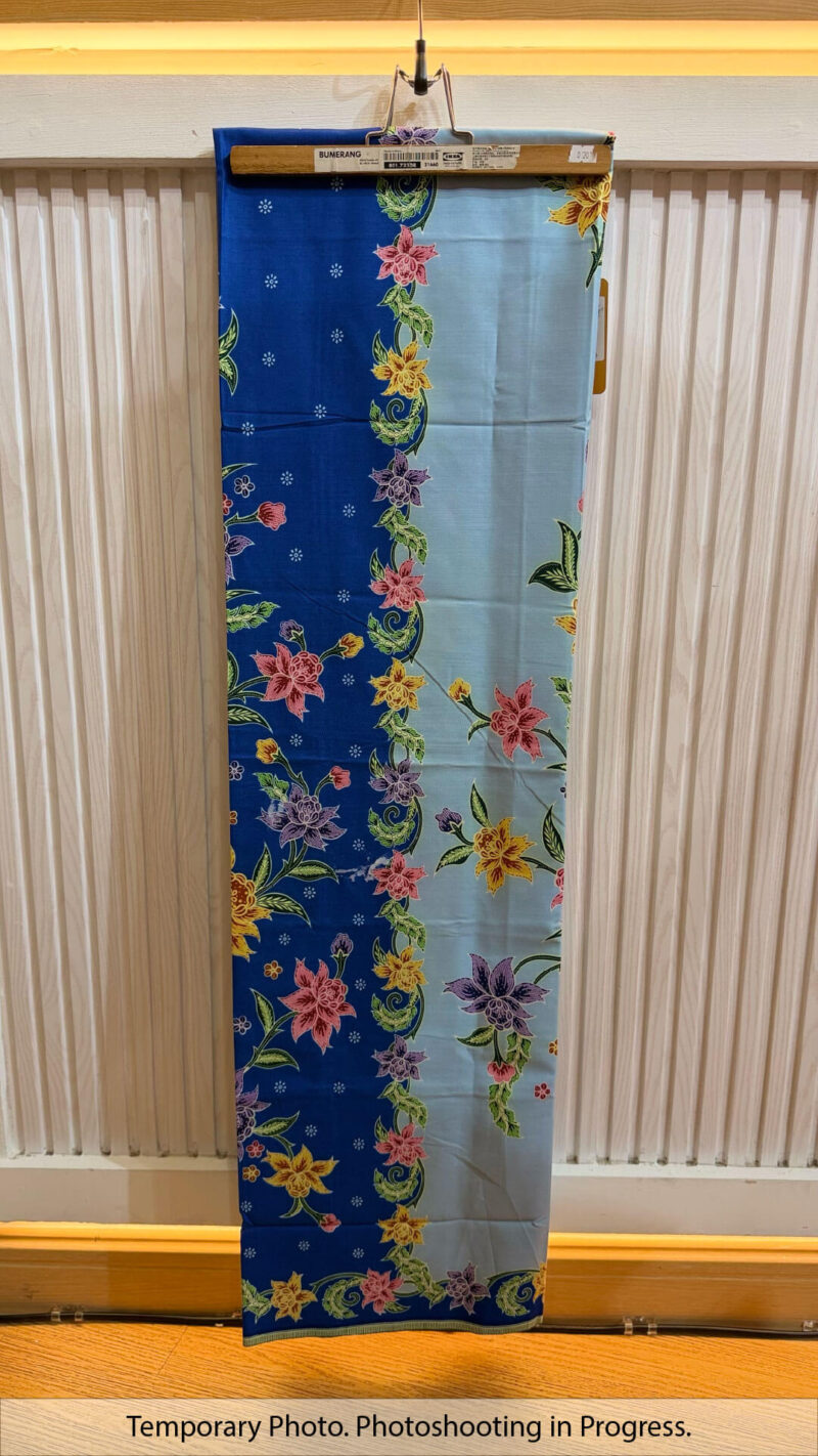 Naina Tube-Sewn Wrap Skirt in Midnight Blue and Powder Blue