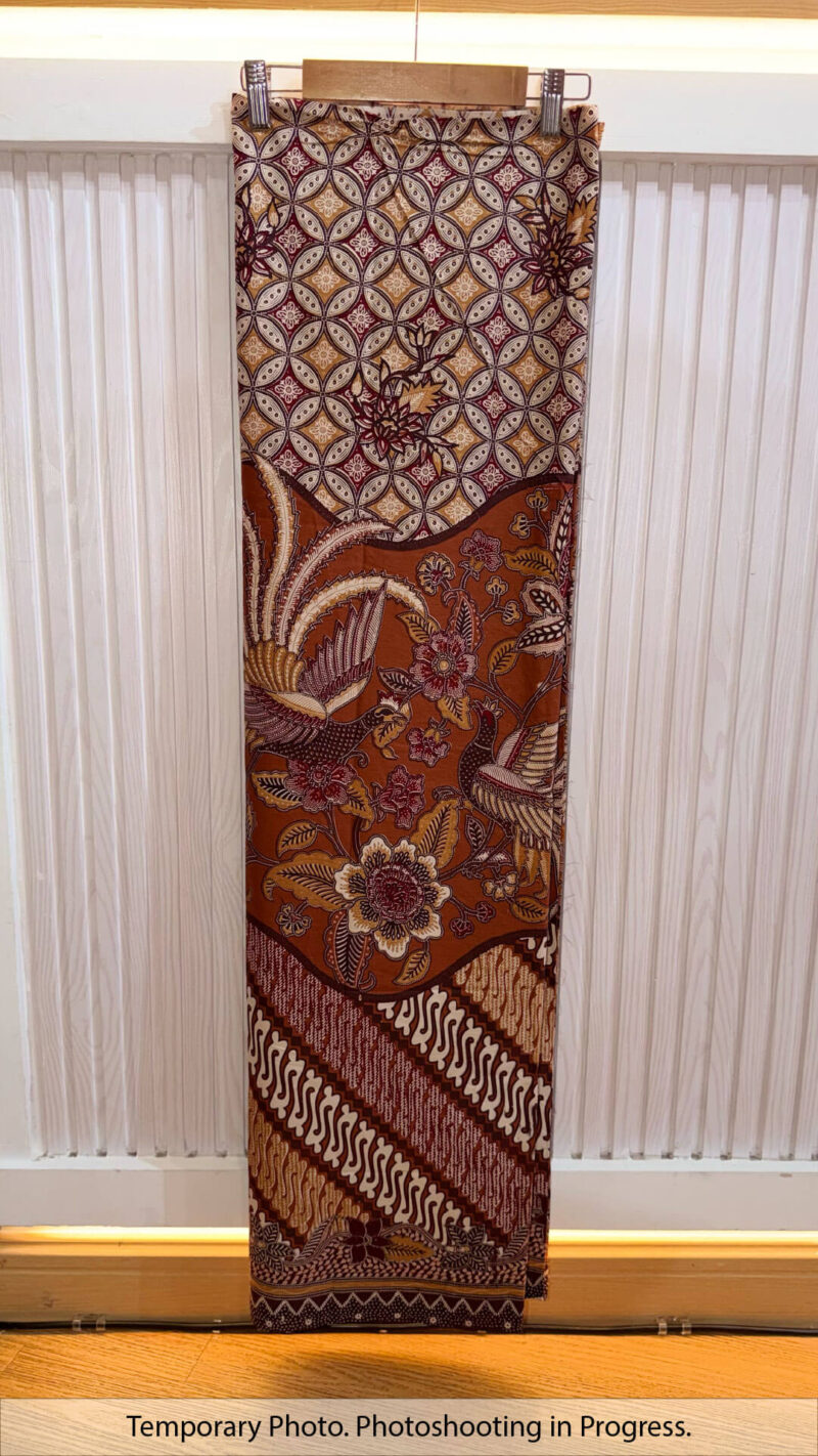 Vania Open Panel Skirt in Fabric Reddish Brown and Desert Sand
