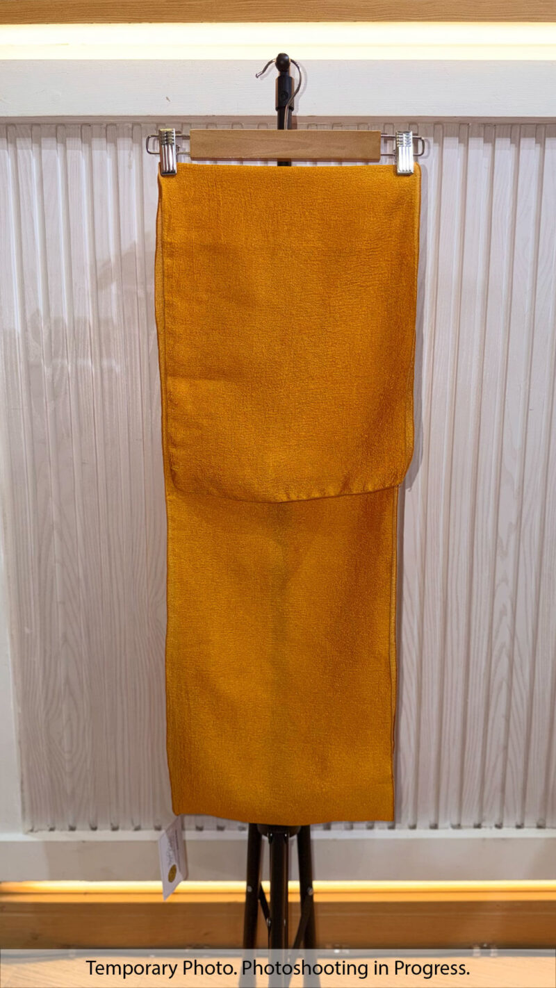 Aishah Textured Plain Shawl in Amber Gold