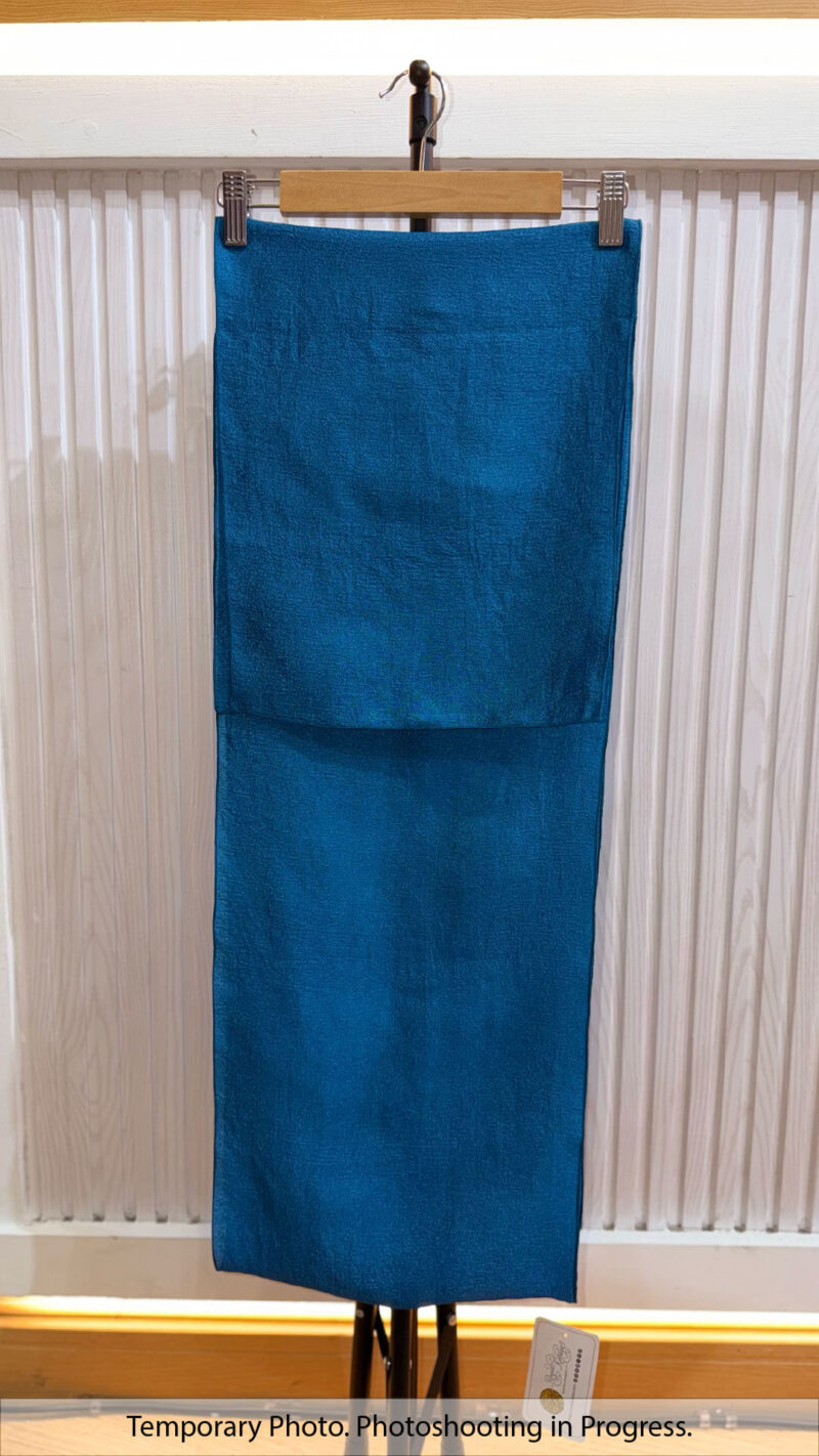 Aishah Textured Plain Shawl in Cerulean