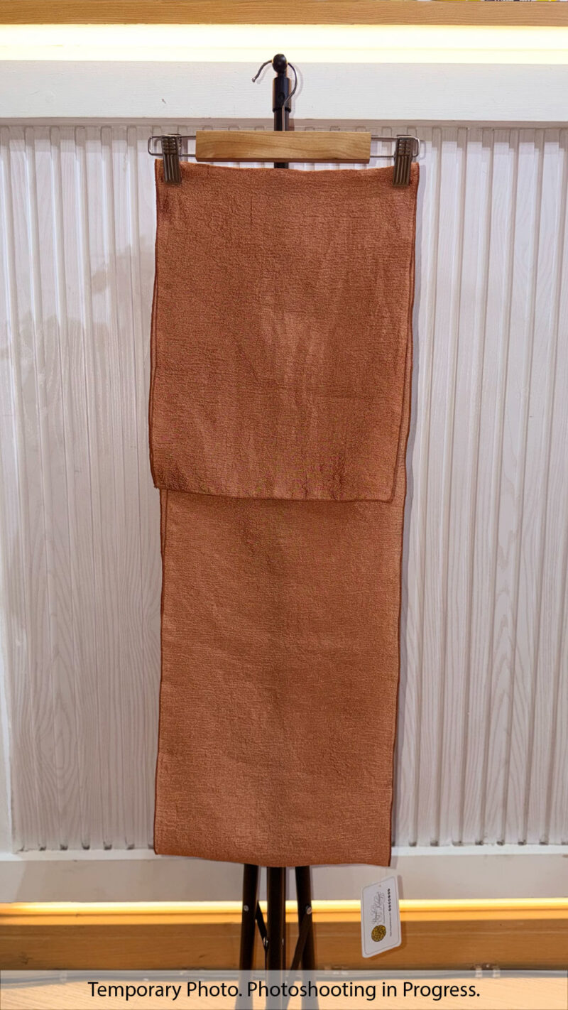 Aishah Textured Plain Shawl in Cinnamon Wood