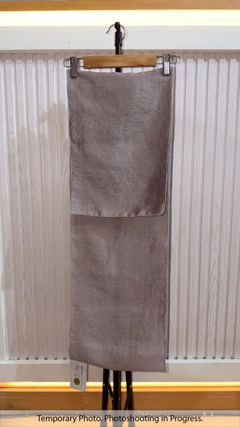 Aishah Textured Plain Shawl in Dust Grey