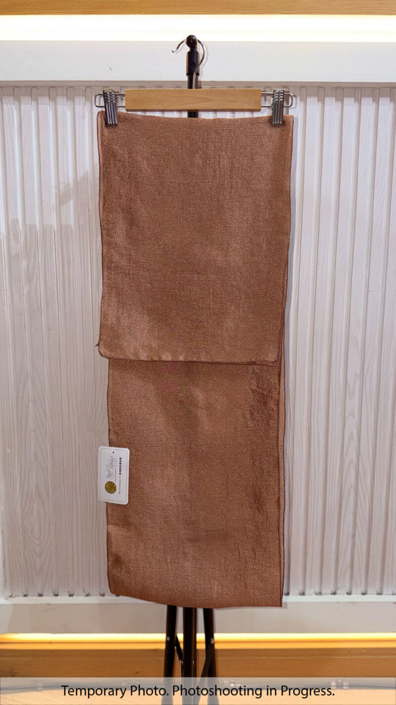 Aishah Textured Plain Shawl in Faded Copper