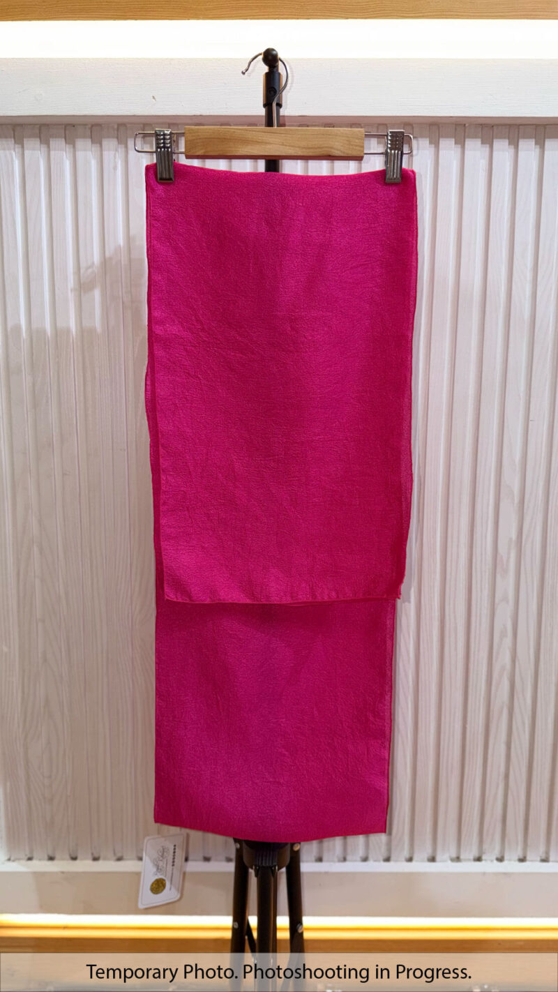 Aishah Textured Plain Shawl in Fuchsia Flame