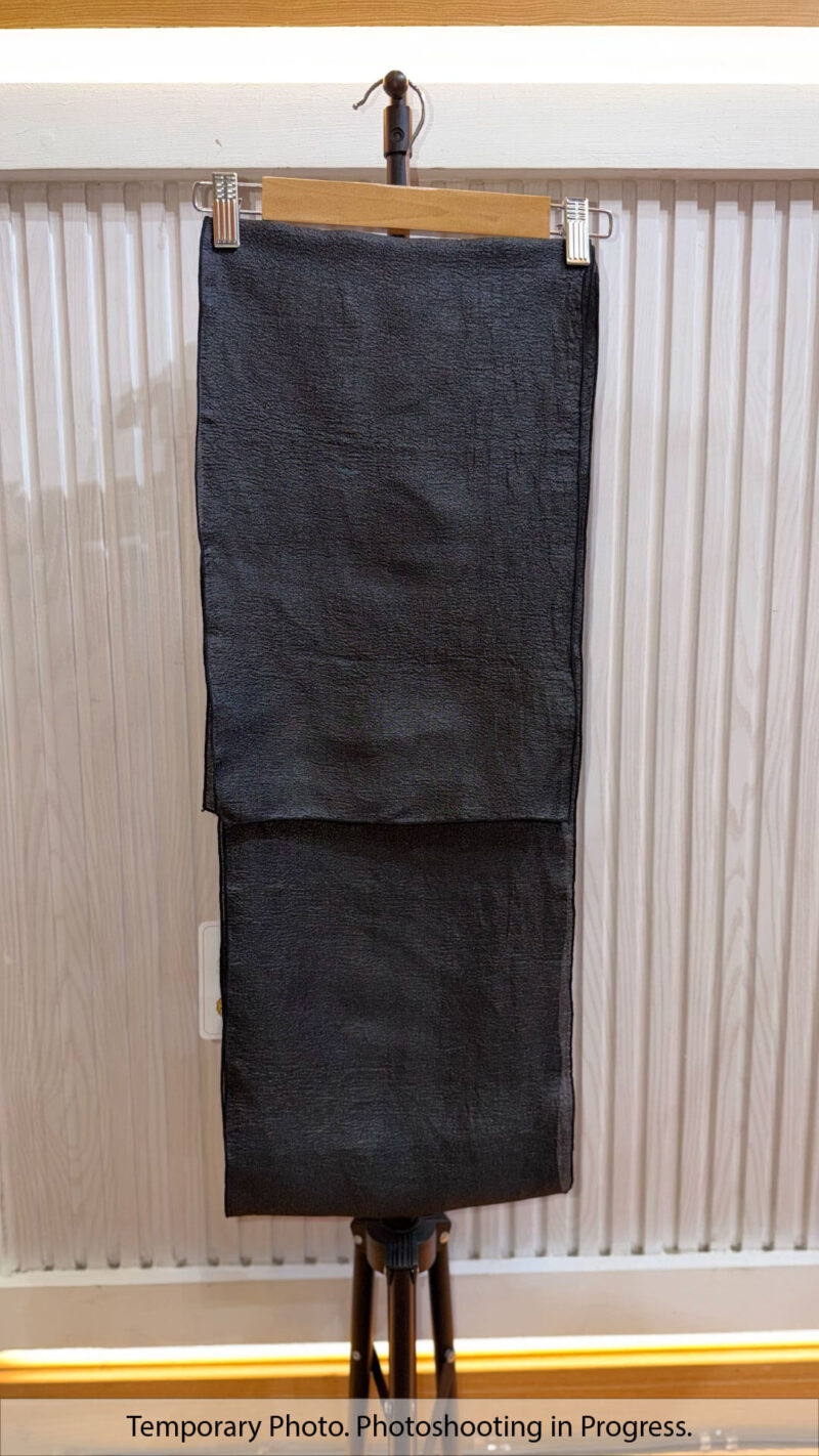 Aishah Textured Plain Shawl in Ink Black