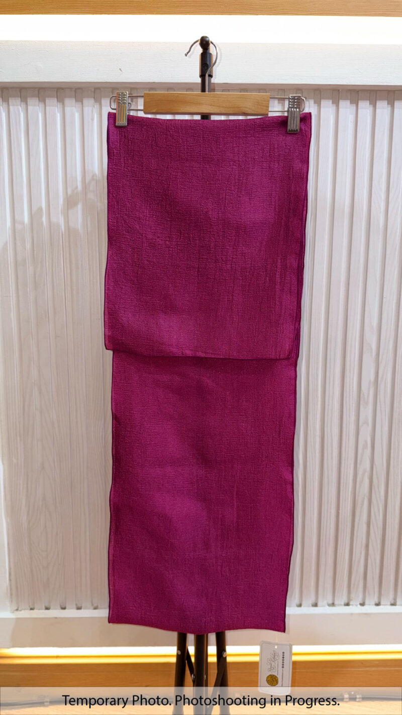 Aishah Textured Plain Shawl in Raspberry Plum