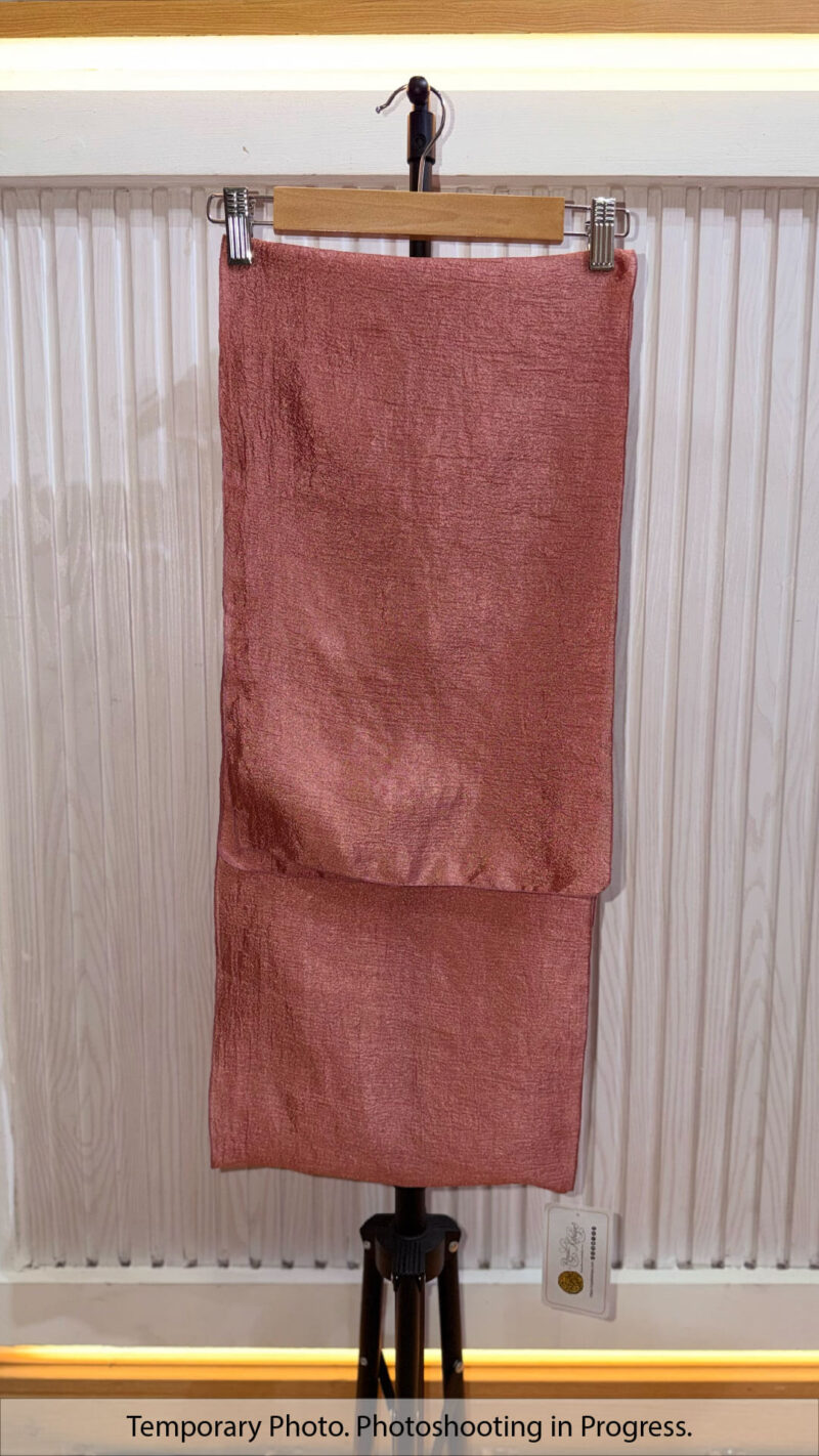 Aishah Textured Plain Shawl in Terracotta Clay
