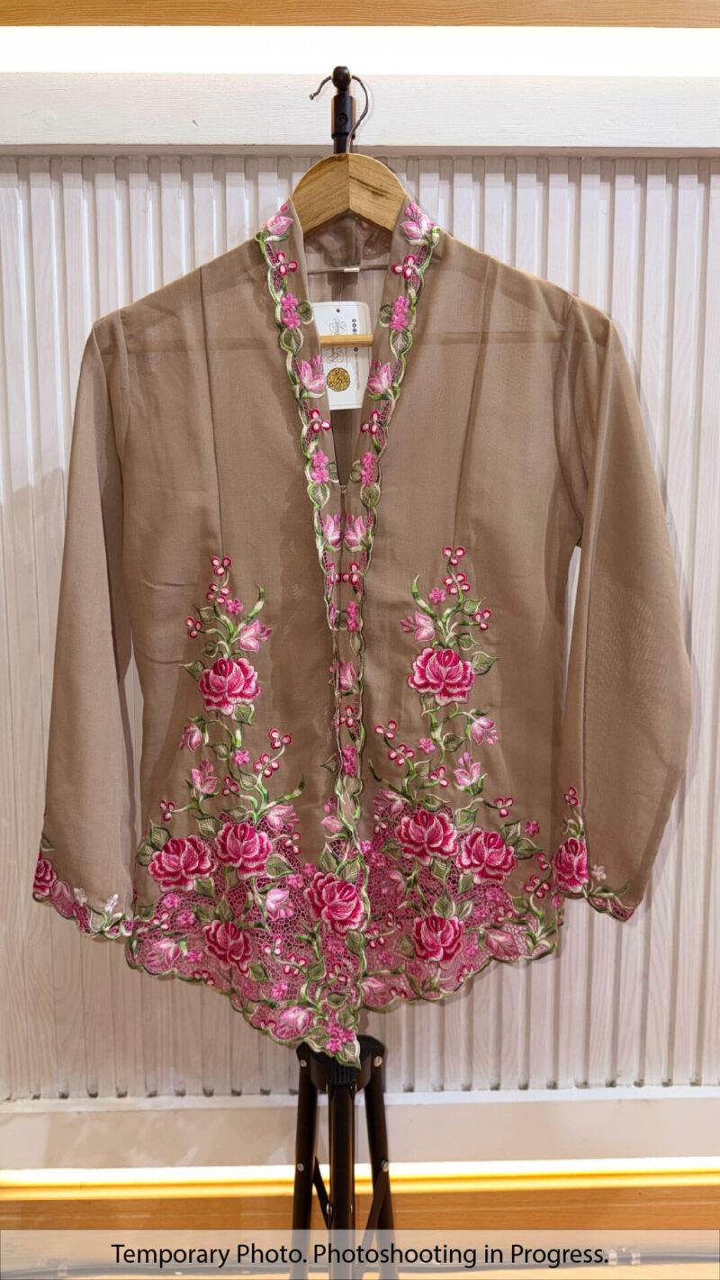 Diyanah  Nyonya Kebaya in Dusty Taupe